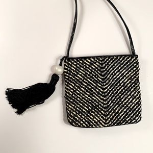 Sharif patent leather crossbody purse